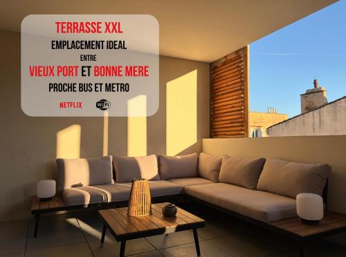 T2 avec terrasse entre Bonne Mère et Vieux-Port, Marseille