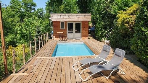 Chalet avec piscine dans un cadre verdoyant gîte à louer Heid de Goreux