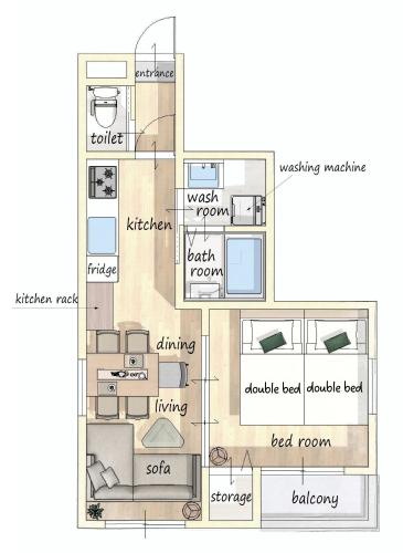 Nagoya Sta 14 min Up to 7 2 Beds and Sofa Bed