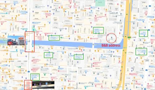 402 Dotonbori River5 min walk to Dotonbori Kuromon Market Shinsaibashi, Namba business district washing machine on balcony 1F free dryer microwave