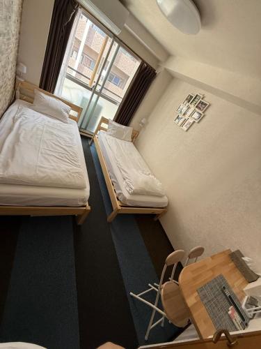 402 Dotonbori River5 min walk to Dotonbori Kuromon Market Shinsaibashi, Namba business district washing machine on balcony 1F free dryer microwave