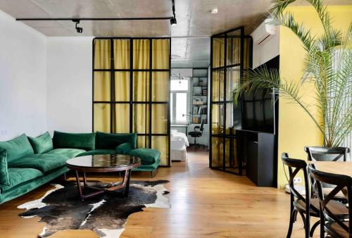 City Views From a Chic Highrise Apartment in the Heart of Kyiv