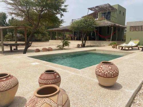 Svømmebasseng, Villa Palmarin Plage&Piscine in Palmarin