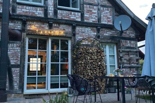 Fachwerkhaus am See mit Fass-Sauna im Münsterland (Fachwerkhaus am See mit Fass-Sauna im Munsterland) in 瓦倫多夫