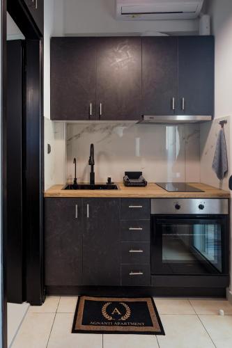 廚房, Agnanti Apartment in 阿格里尼昂