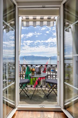 Kilátás, Romantik Hotel Mont Blanc au Lac in Morges