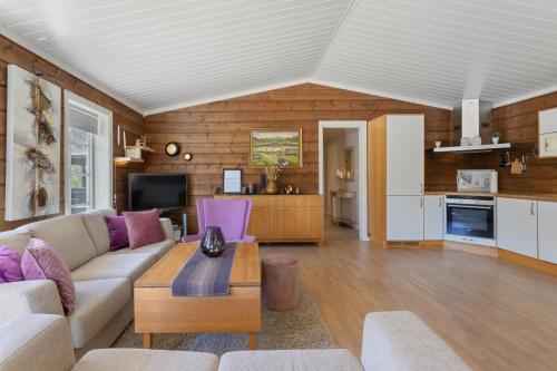Közös társalgó / TV, Luxury cabin with amazing views in Mindresunde
