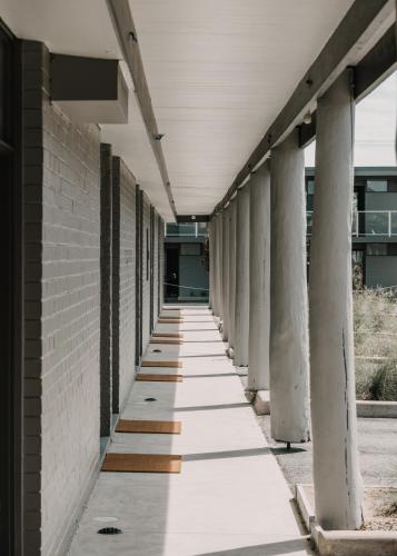 Exterior view, The Black Dolphin Motel in Merimbula