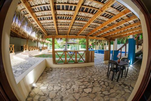 Balcony/terrace, Hotel la Saladilla Beach Club in Barahona