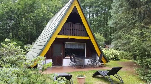 Finnhütte am Lübbesee in Ahrensdorf, Deutschland