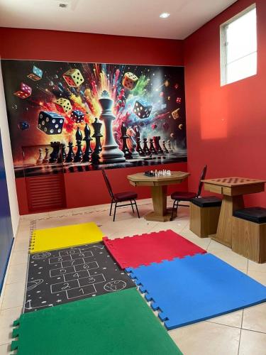 과루자 Hotel Rosa da Ilha Guaruja - 80m do mar, 02 piscinas, sala de jogos, brinquedao de percurso para cri 3성급 호텔 부대시설