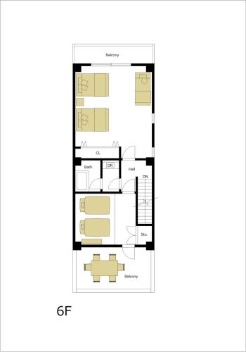 Spacious 1120feet , 3-Bedroom Apartment near Ikebukuro, 2 Minutes to Train