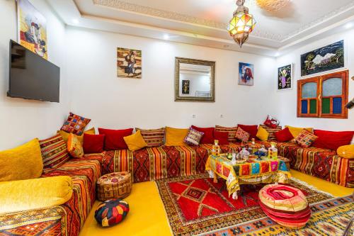 Shared lounge/TV area, Atlas Suite Riad 3 Bedrooms near Marrakech in Ait Ourir