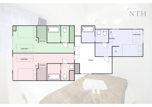 NTH Namba - Whole floor 3 flats - Self Check-In Only