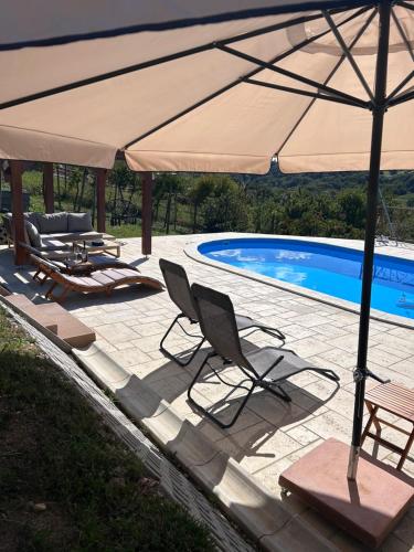 Rõdu/terrass, Villa Međimurka in Donji Koncovcak