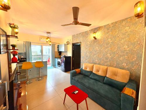 Peaceful 1BHK Workation Stay with Shared Pool in Siolim