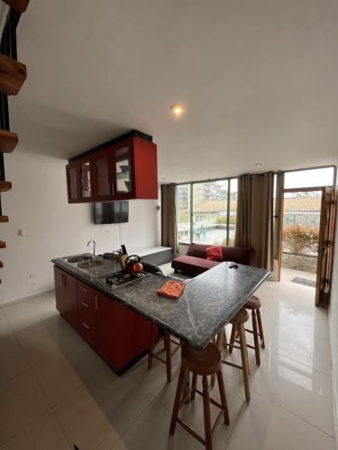 Kitchen, La Quebrada lodge in Zapallar