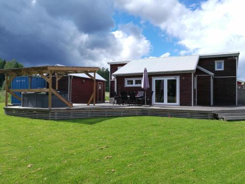 Høystandard feriehytte, Utendørs boblebad, sauna