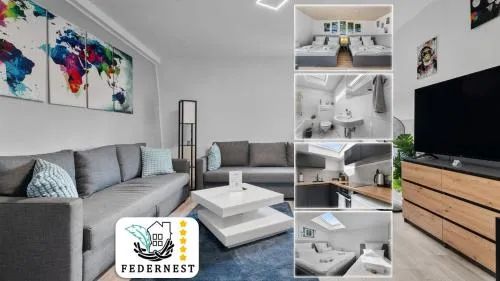 DG - Einfach aber sehr komfortabel - Wohnung für bis zu 12 Personen - Gruppen, Messe, Monteure, Studenten - Voll ausgestattet - 3 Smart-TV 55 Zoll Netflix, 1000 Mbit WLAN, voll ausgestattete Küche in Duisburg, Deutschland