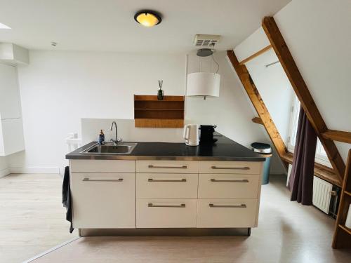 Cocina, Bright apartment incl workplace near the city center in Nijmegen Suburbs