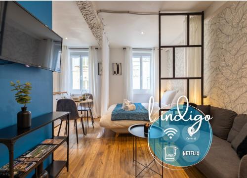 L'indigo - Studio Apaisant et Lumineux, Hyper centre - Location saisonnière - Castres