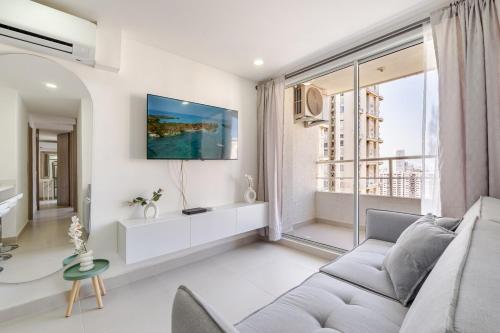 Very close to the beach and the historic center