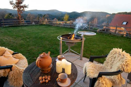 Iekārtas, Ferienwohnung Weitblick im Dahner Felsenland in Stetten (Baden-Wurttemberg)