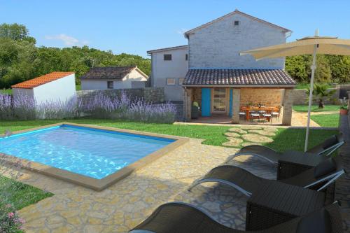 Cozy istrian stone villa Sasso with private pool