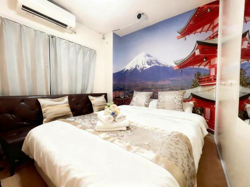 THE東京和風貸切旅館 近スカイツリー浅草上野銀座ディズニー 空港直通駅0分 86インチ映画TV室 高速光Wifi 長期割引 八広N202