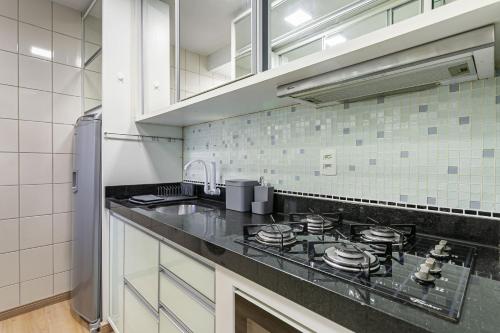 廚房, Apartamento aconchegante no Itacorubi HG3860 in 伊塔科魯比