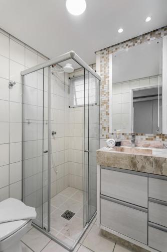 浴室, Apartamento aconchegante no Itacorubi HG3860 in 伊塔科魯比