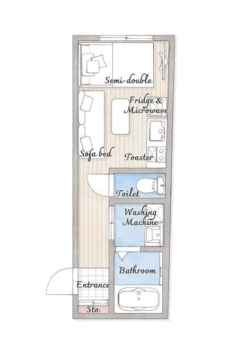 Gotanno Station 3 Minute Walk Asakusa Skytree Access New Two Bed Apartment Sleeps 3