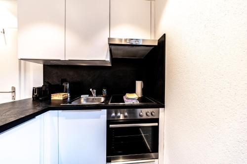 Konyha, Lea Apartement - Ruhiges Studio in Schaffhausen városközpont