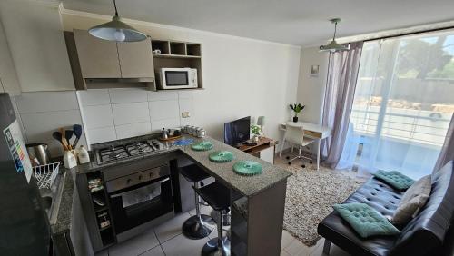 Vista Bahía Valparaíso Depto completo Full equipado 2 dorm 1 baño en Cerro Las Delicias