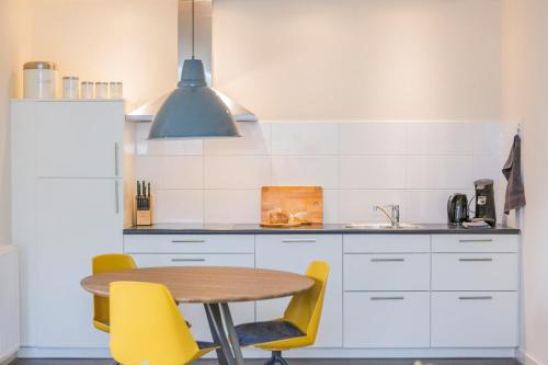 廚房, Landelijk appartement Friesland in 哈域殊