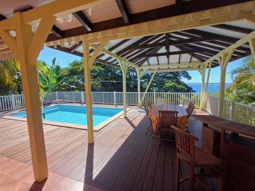 balkon/terras, Villa Petitparadis in Le Carbet