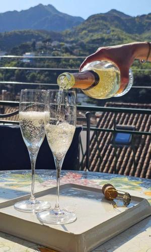 维耶特里苏尔马雷 Casa Seri wifi terrace with view, historic center 4星级 单人房 餐厅