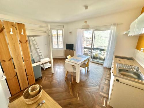 베르크 Grand Studio JAUNE pour 4 pers à deux pas de la plage de Berck (Grand Studio JAUNE pour 4 pers a deux pas de la plage de Berck) 3성급 싱글룸 스위트룸