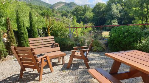 Erkély/terasz, Auberge de Trente Pas in Saint-Ferreol-Trente-Pas