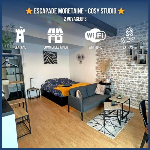 Studio lumineux Cœur de Moret 50m du Loing - Location saisonnière - Moret-Loing-et-Orvanne