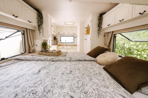 NatureCity Adventure in Camper - also in winter with heating - Ruhe, Garten, Hängematte, Heizung, AirCooler, Kaffeemaschiene, großes Bett, kostenlose Fahrräder, Outdoordusche, 25 min zum Alexanderplatz und Fernsehturm, Berlino (foto 3)