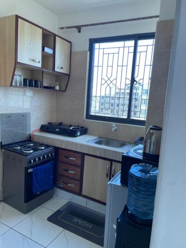 Kitchen, Tulivu Sentosa 1bdrm Apartment in Bamburi in Mombasa