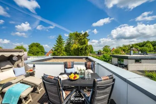 Modernes Ferienhaus Ostseesegler mit direktem Meerblick an der Ostsee in Glücksburg, Deutschland