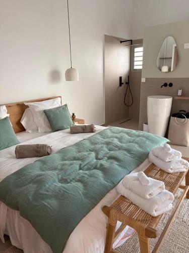 Bathroom, Maly blue - villa Atlantik in Baie-Mahault