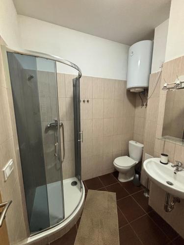 Vannituba, Apartmány u Klínovce (Apartmany u Klinovce) in Vejprty