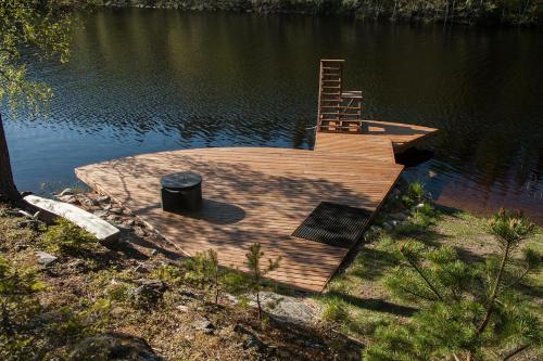 View, Fairy tales on the forest lake in Vavesaari