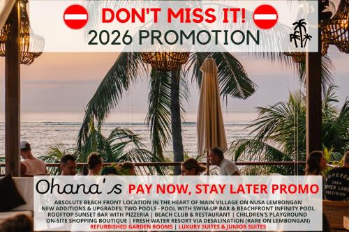 Ohana's Beachfront Resort & Beach Club — hotel in Jungut Batu, Lembongan Island ID, 80771