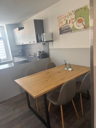 virtuve, Ferienwohnung Hendrich Hornburg 2 in Seegebiet Mansfelder Land