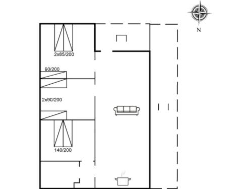 مخططات الأرضية, Holiday Home Jesper - 600m from the sea by Interhome in Vejers Strand