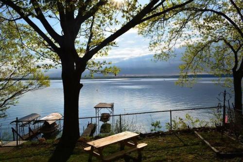 . Anthony Beach - Seneca Lakefront Retreat w Covered Dock Lounge Area - Hot Tub & Fire Pit - Pets OK
